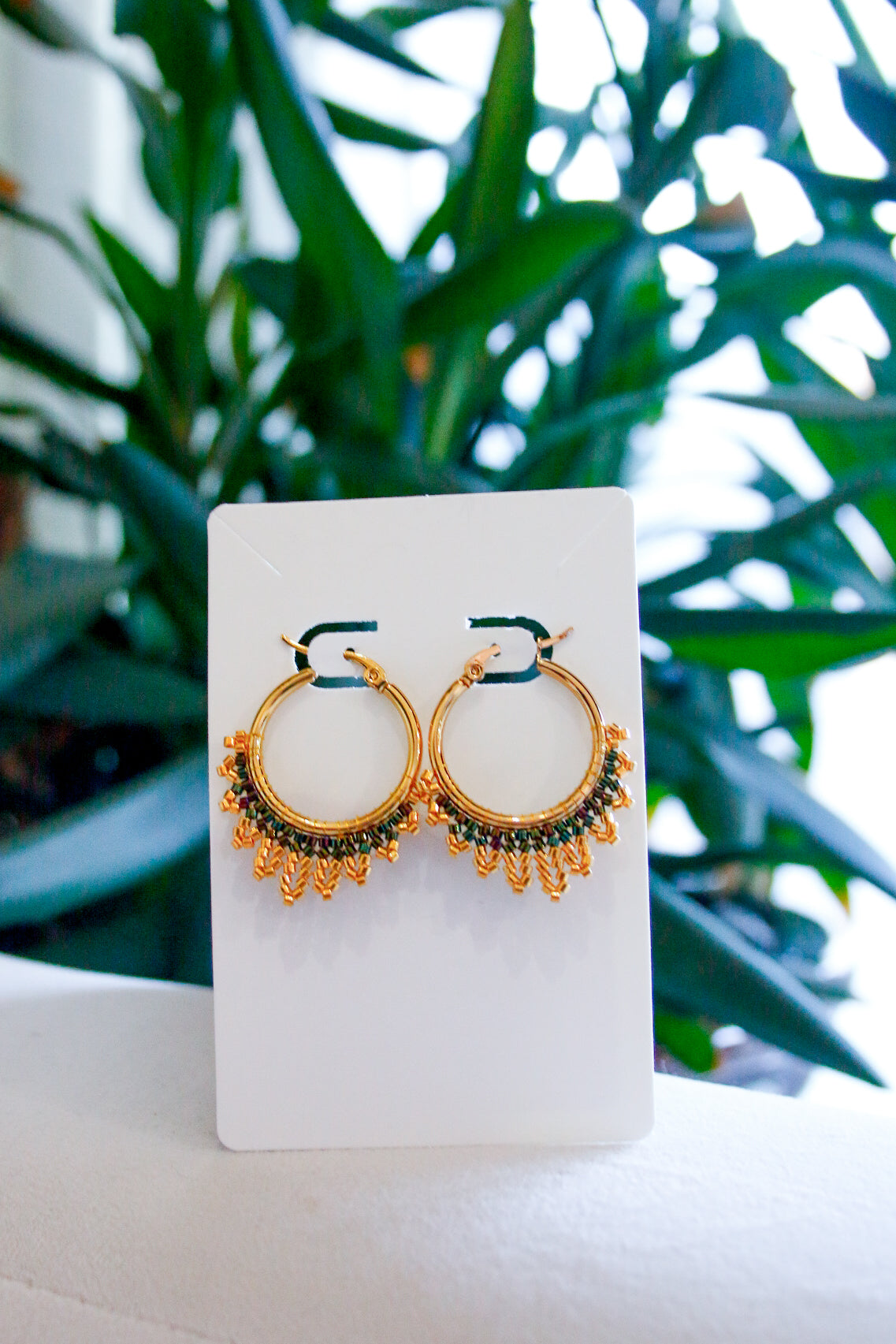 Blossom Beads Hoop Earrings