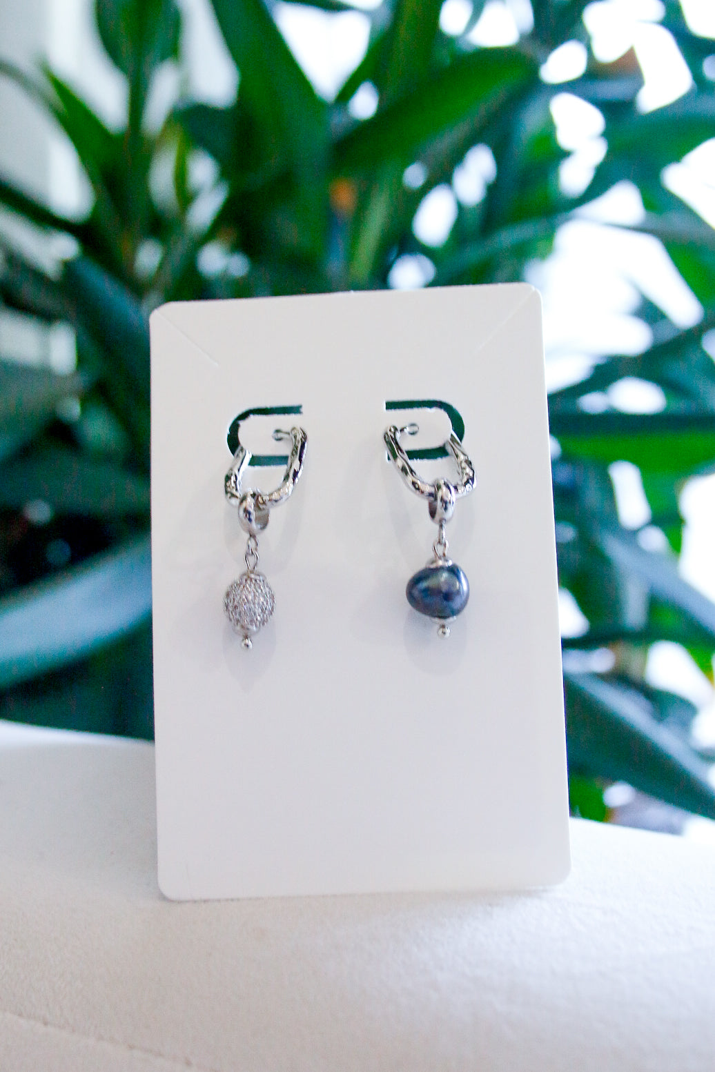 Blossom Beads Asymmetrical Drop Earrings