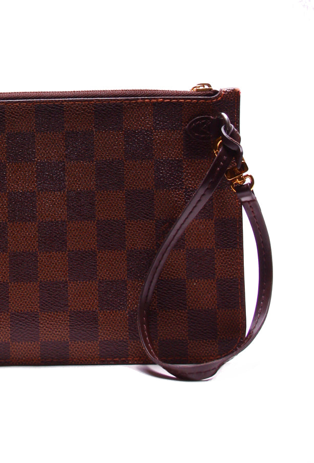 PRE OWNED - LOUIS VUITTON Damier Ebene Neverfull Pochette
