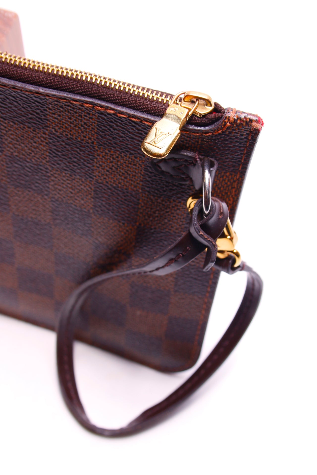 PRE OWNED - LOUIS VUITTON Damier Ebene Neverfull Pochette