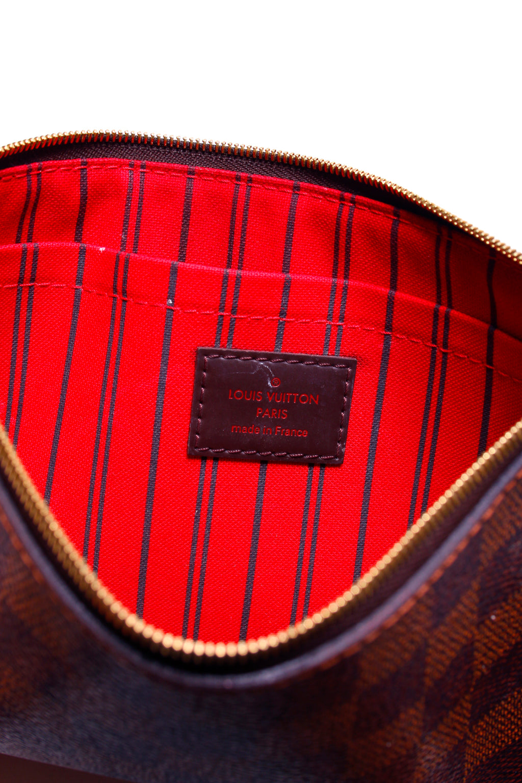 PRE OWNED - LOUIS VUITTON Damier Ebene Neverfull Pochette