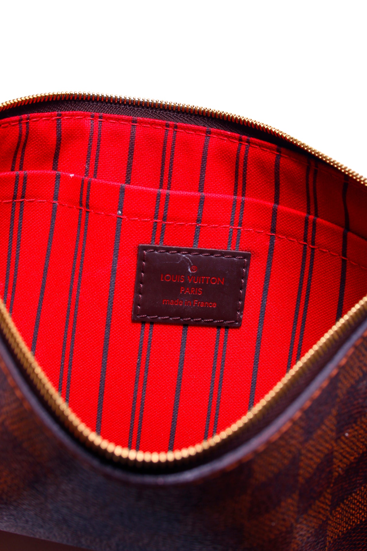 PRE OWNED - LOUIS VUITTON Damier Ebene Neverfull Pochette