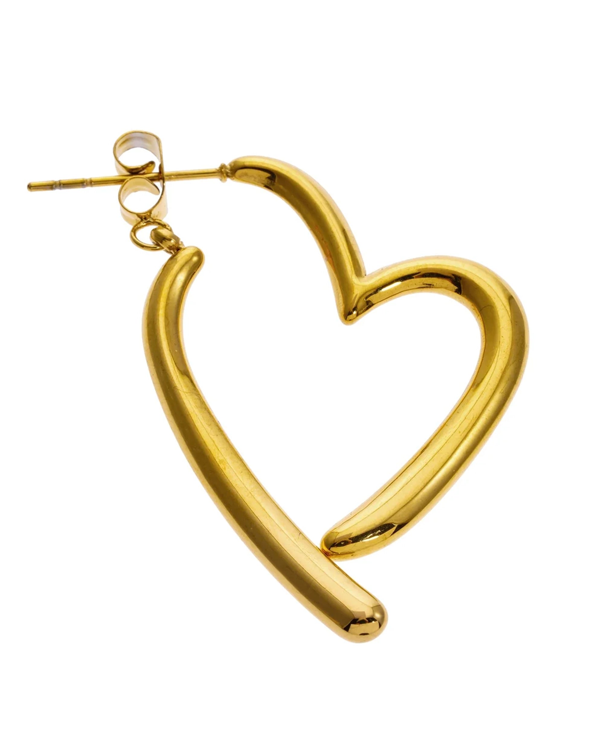 Momoka Heart Hoop Earrings