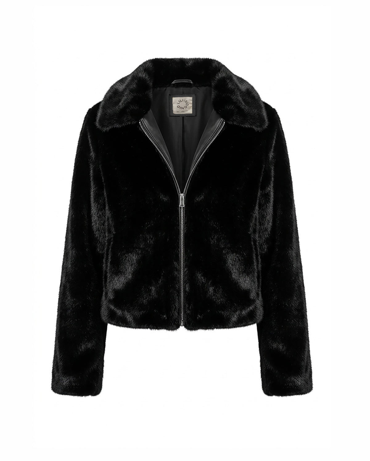 MOLLY BRACKEN Smooth Mock Fur Coat