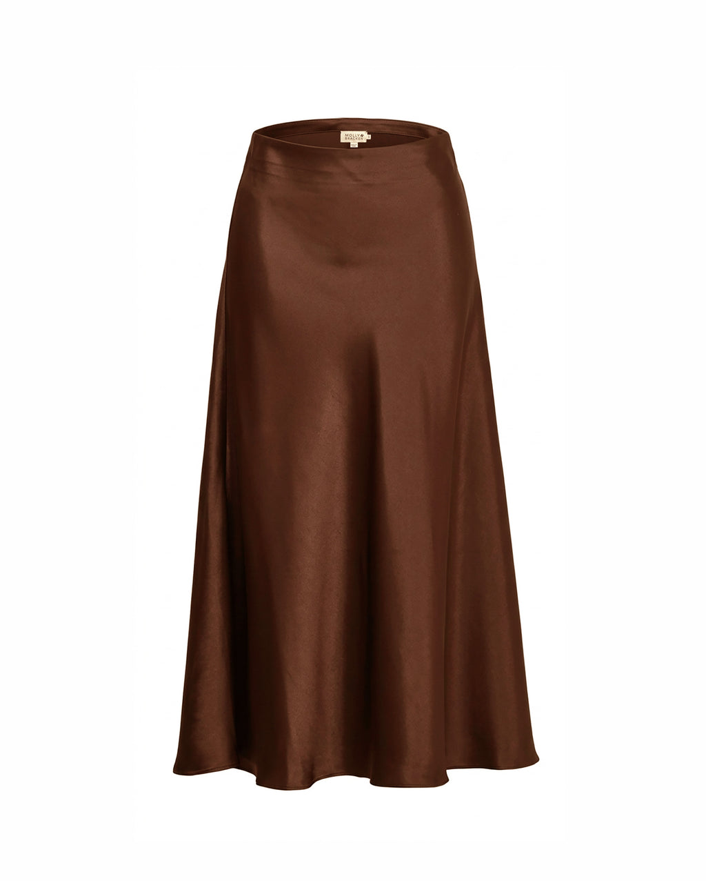 MOLLY BRACKEN Satin Midi Skirt