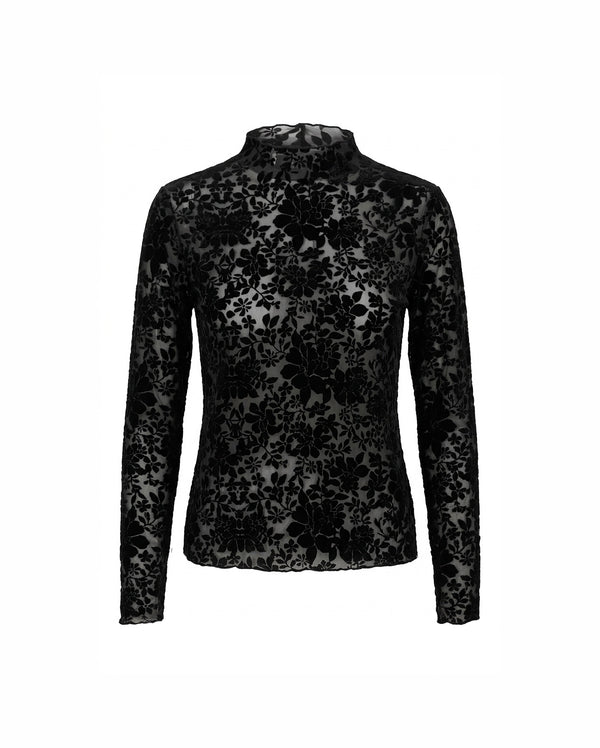 MOLLY BRACKEN Floral Mesh Top