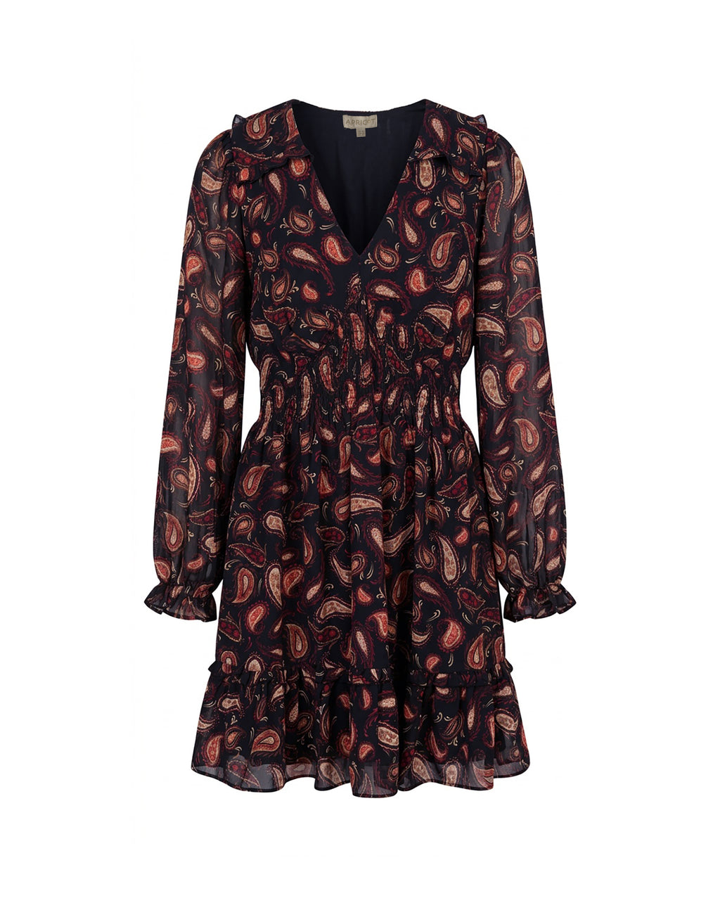 APRICOT Paisley Ruffle Dress