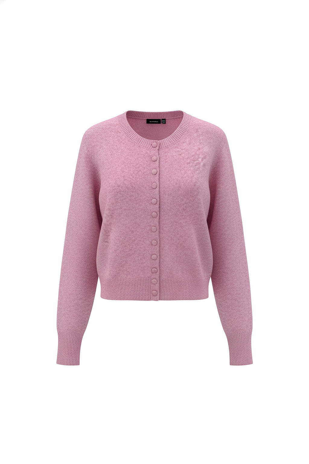 Pink cardigan on a white background