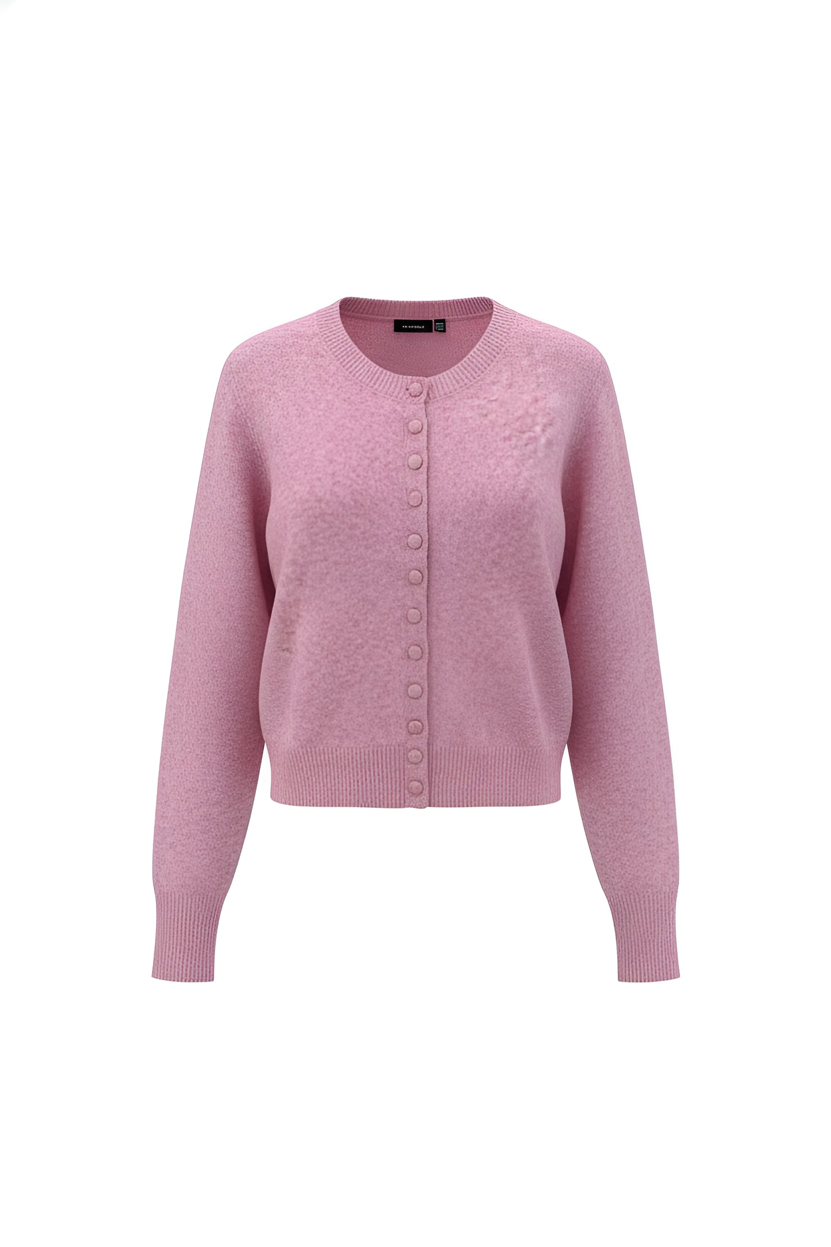 Pink cardigan on a white background