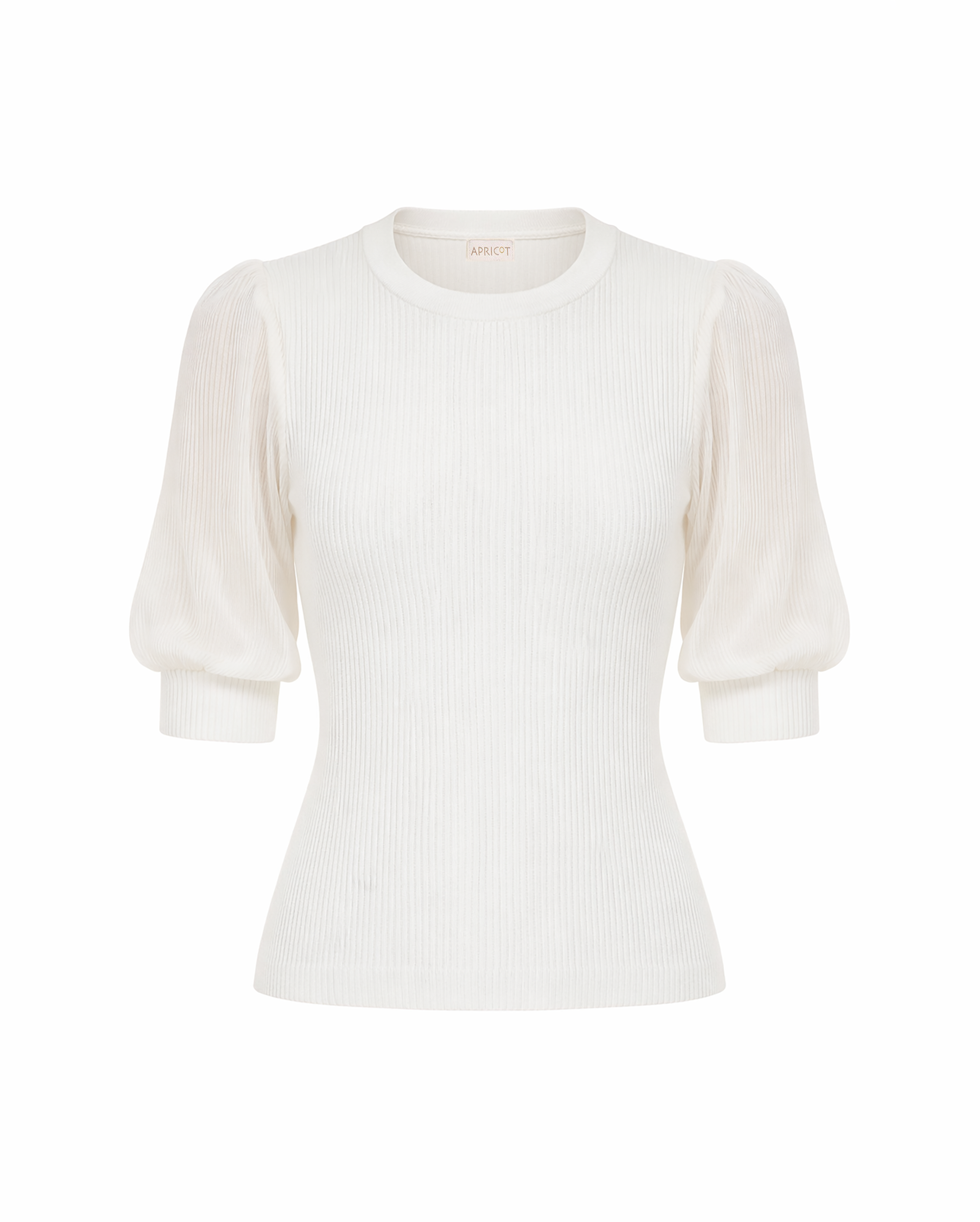 APRICOT Plisse Sleeve Top