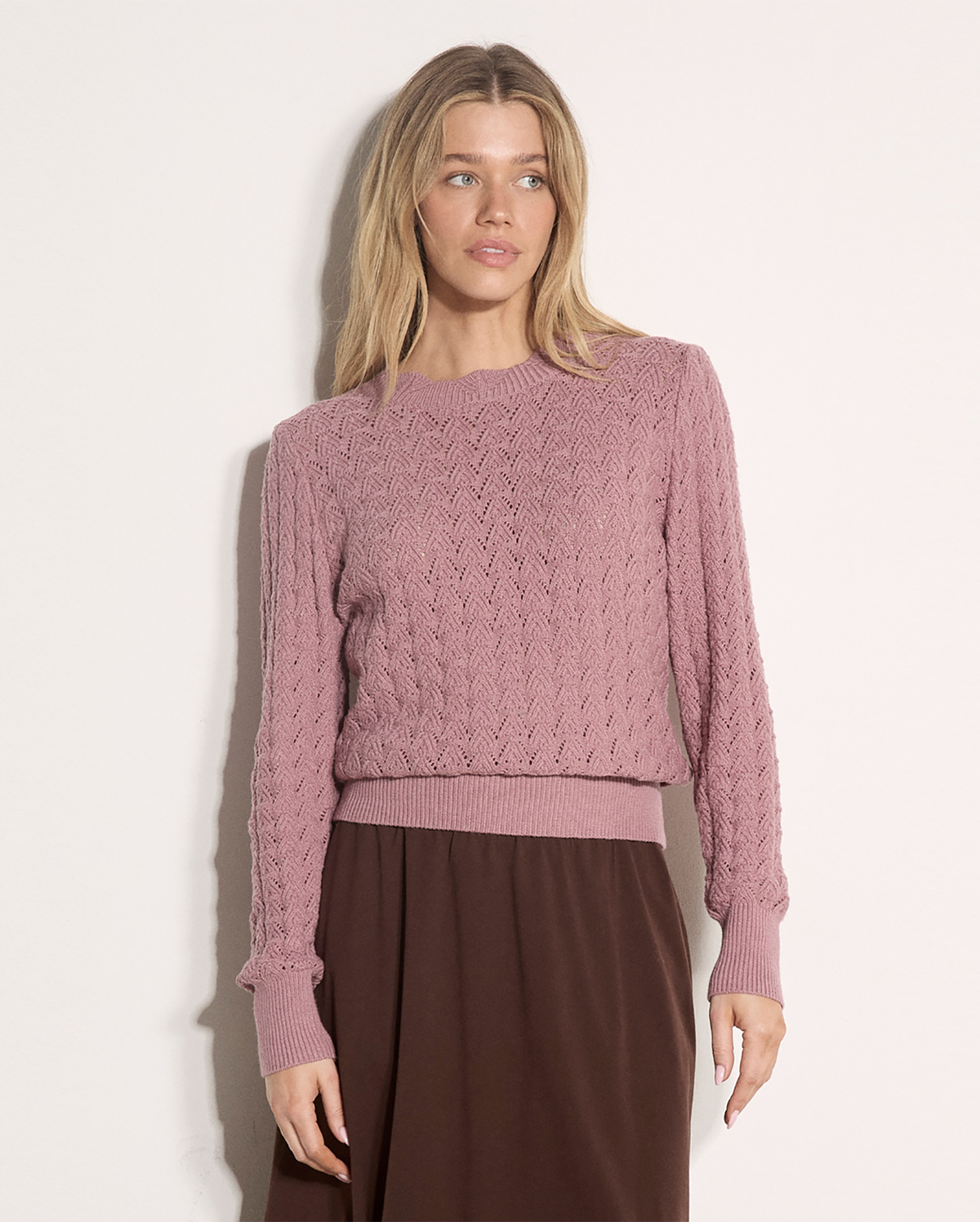 APRICOT Pointelle Sweater