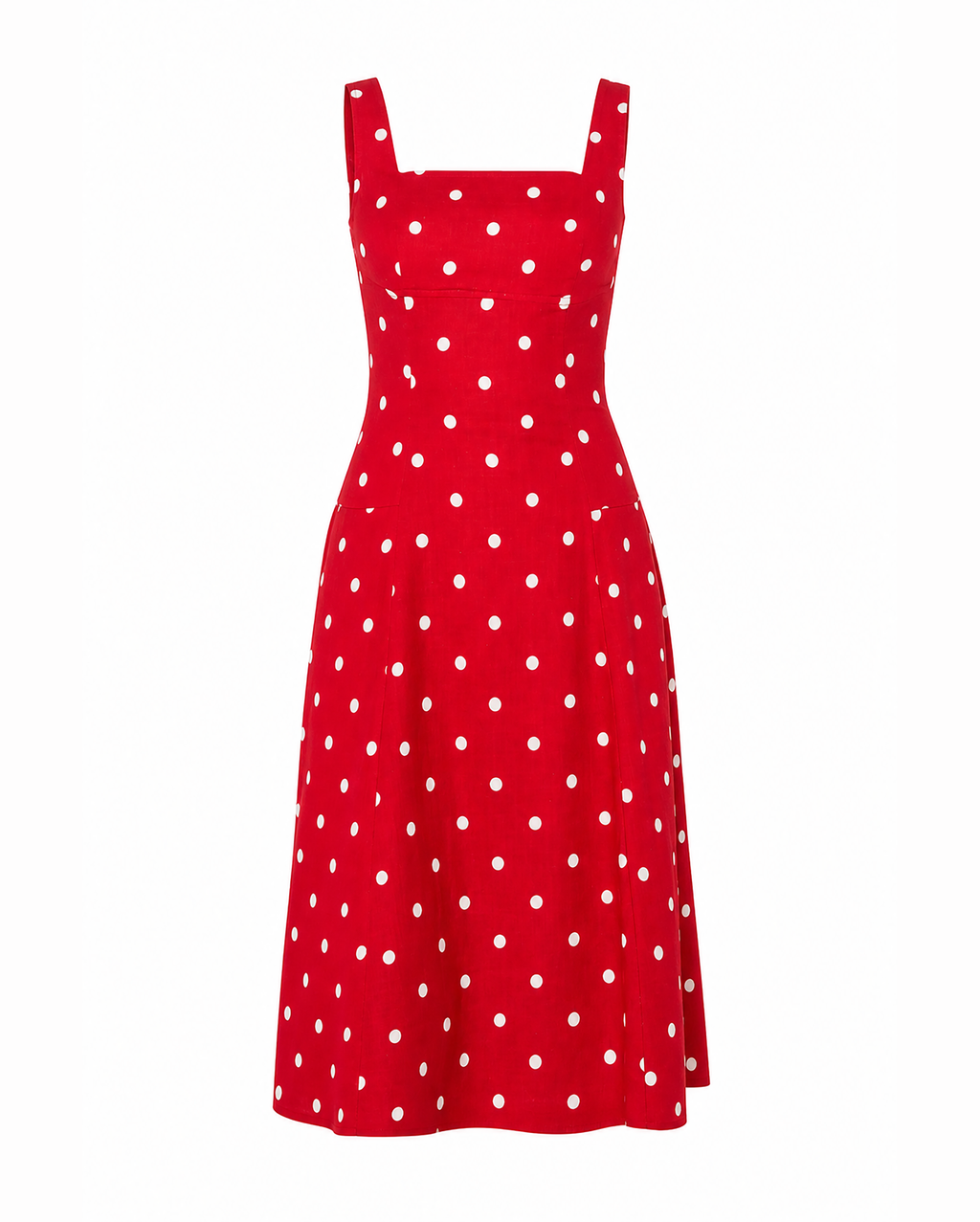 APRICOT Polka Dot Midi Dress
