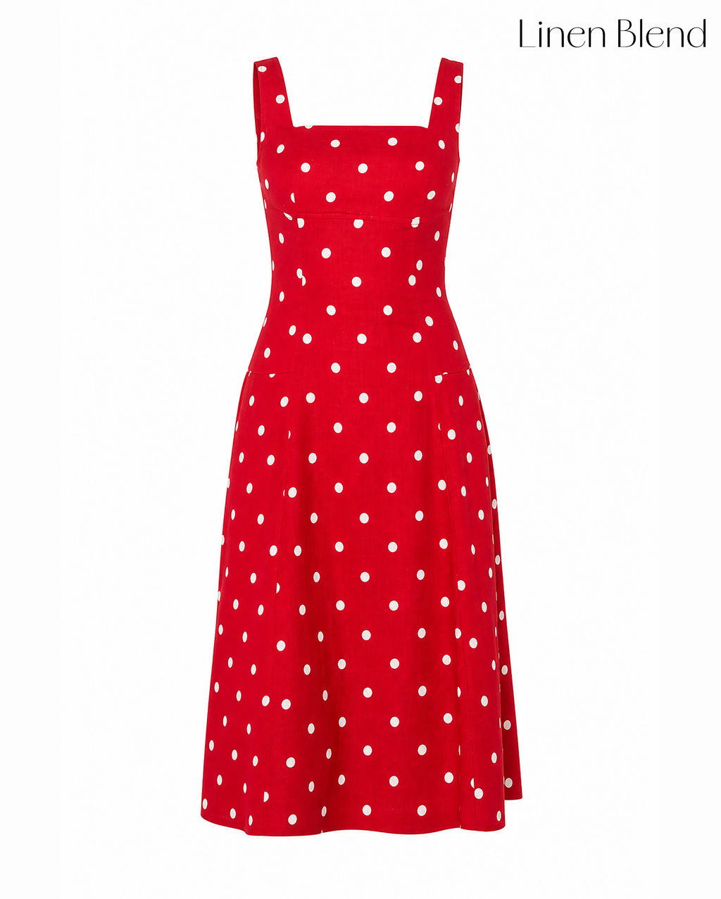 APRICOT Polka Dot Midi Dress