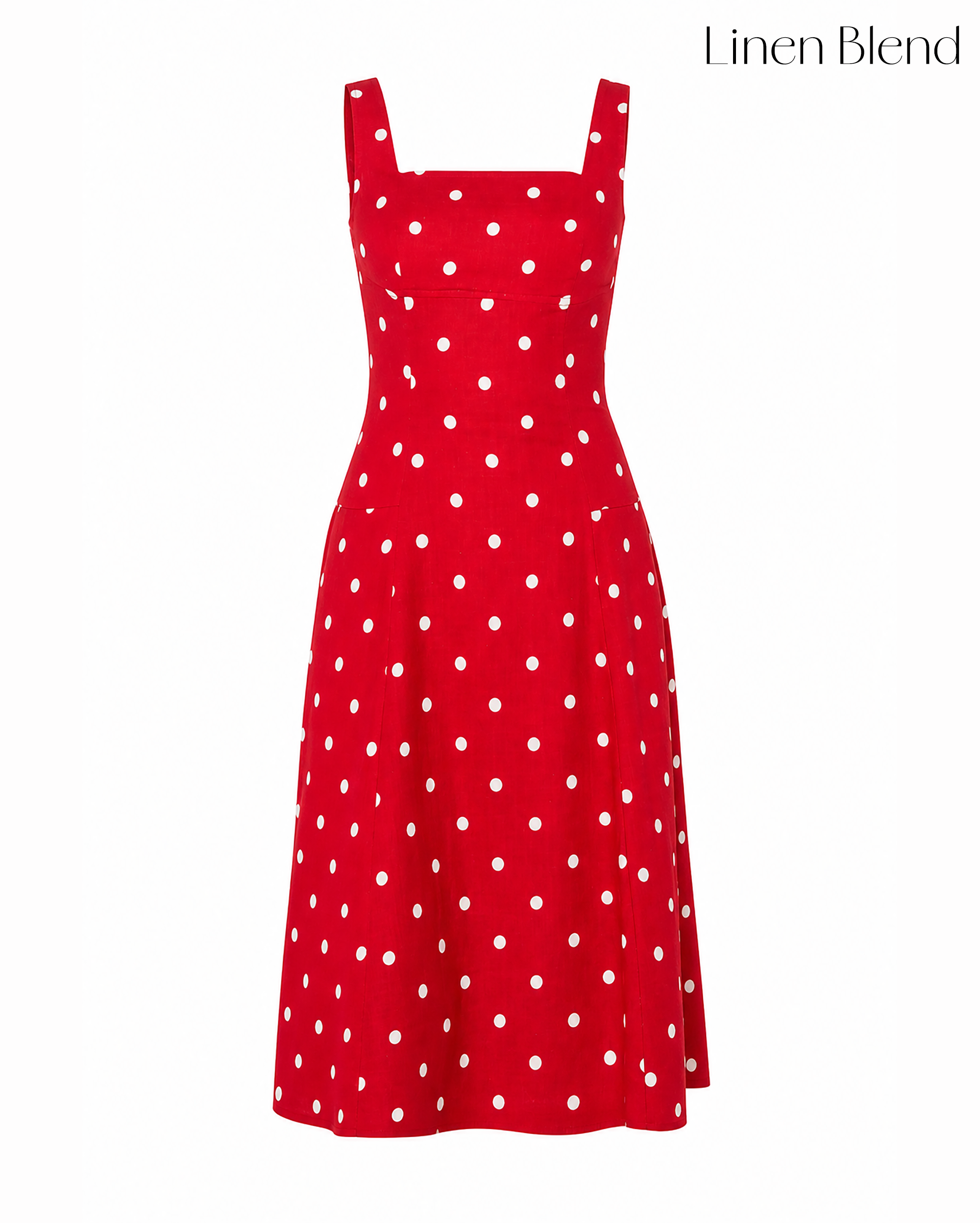 APRICOT Polka Dot Midi Dress