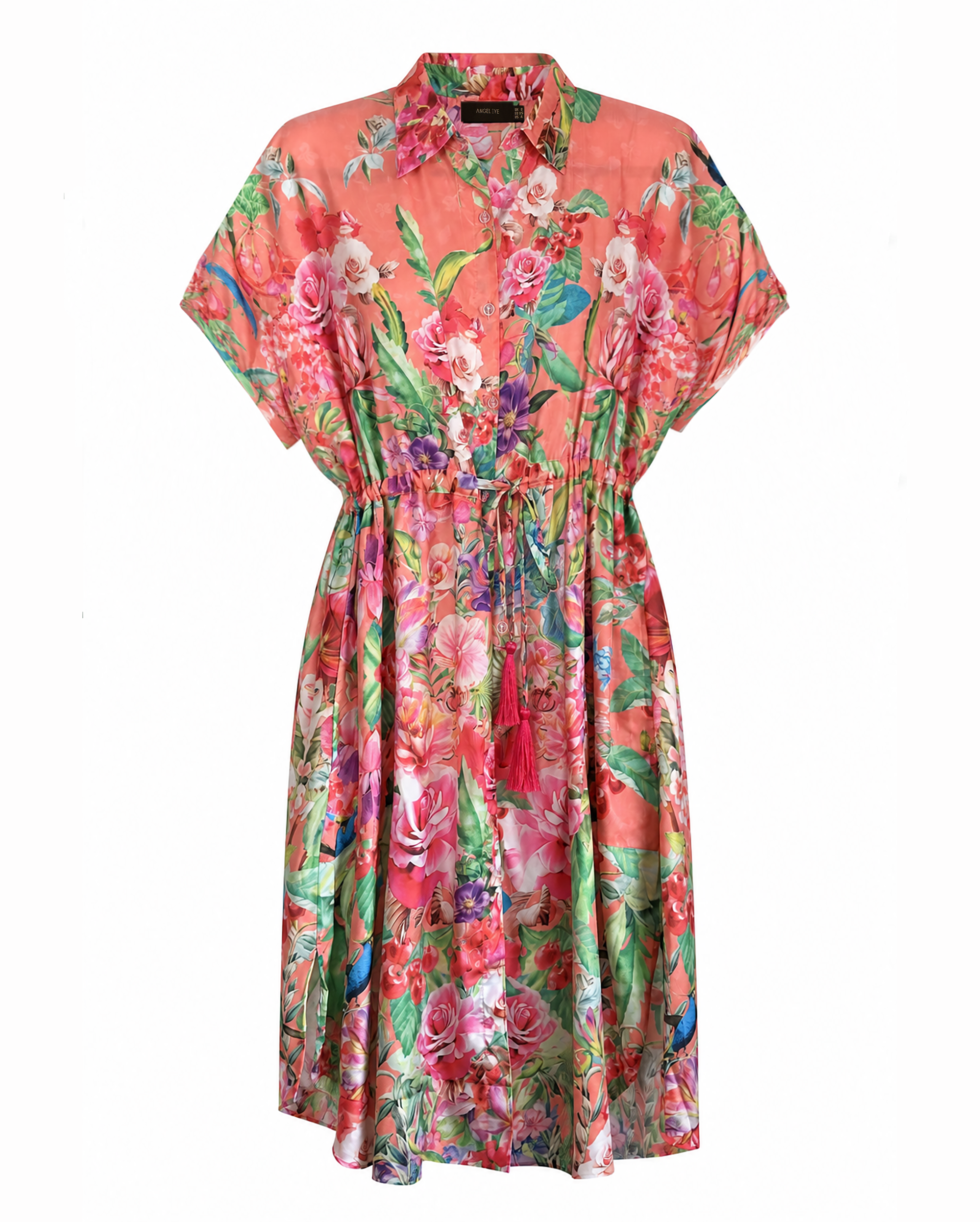 ANGELEYE Satin Shirt Dress