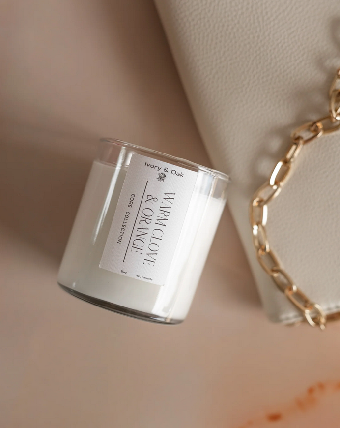 Ivory & Oak 9oz Warm Clove & Orange Candle