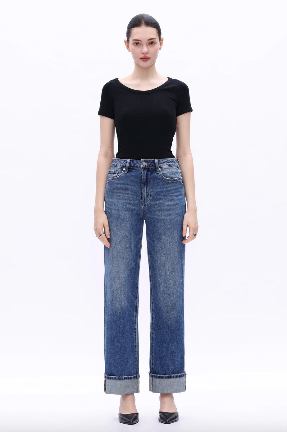 BAYEAS Relax Straight Leg Jeans