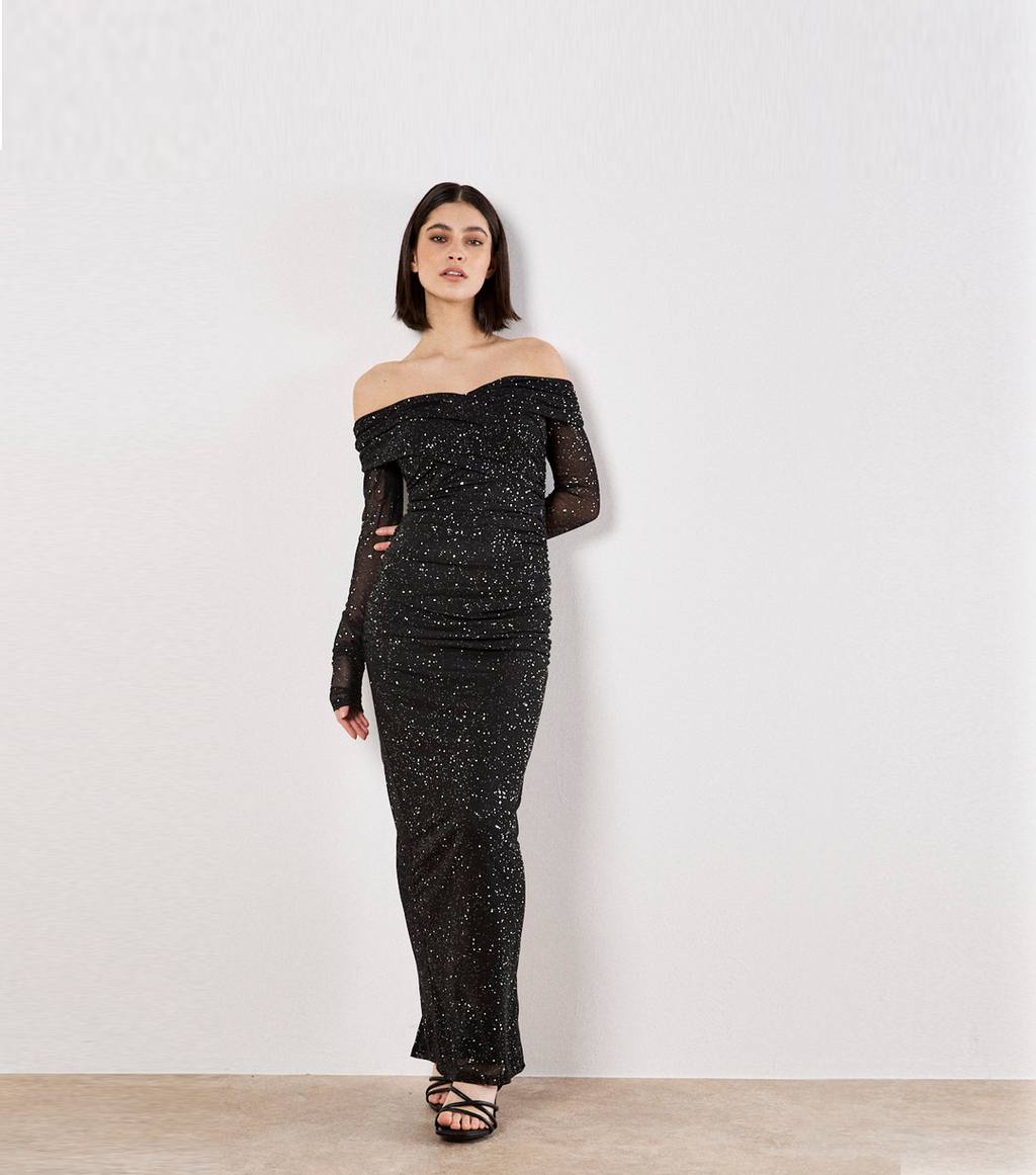 APRICOT Sparkle Maxi Dress