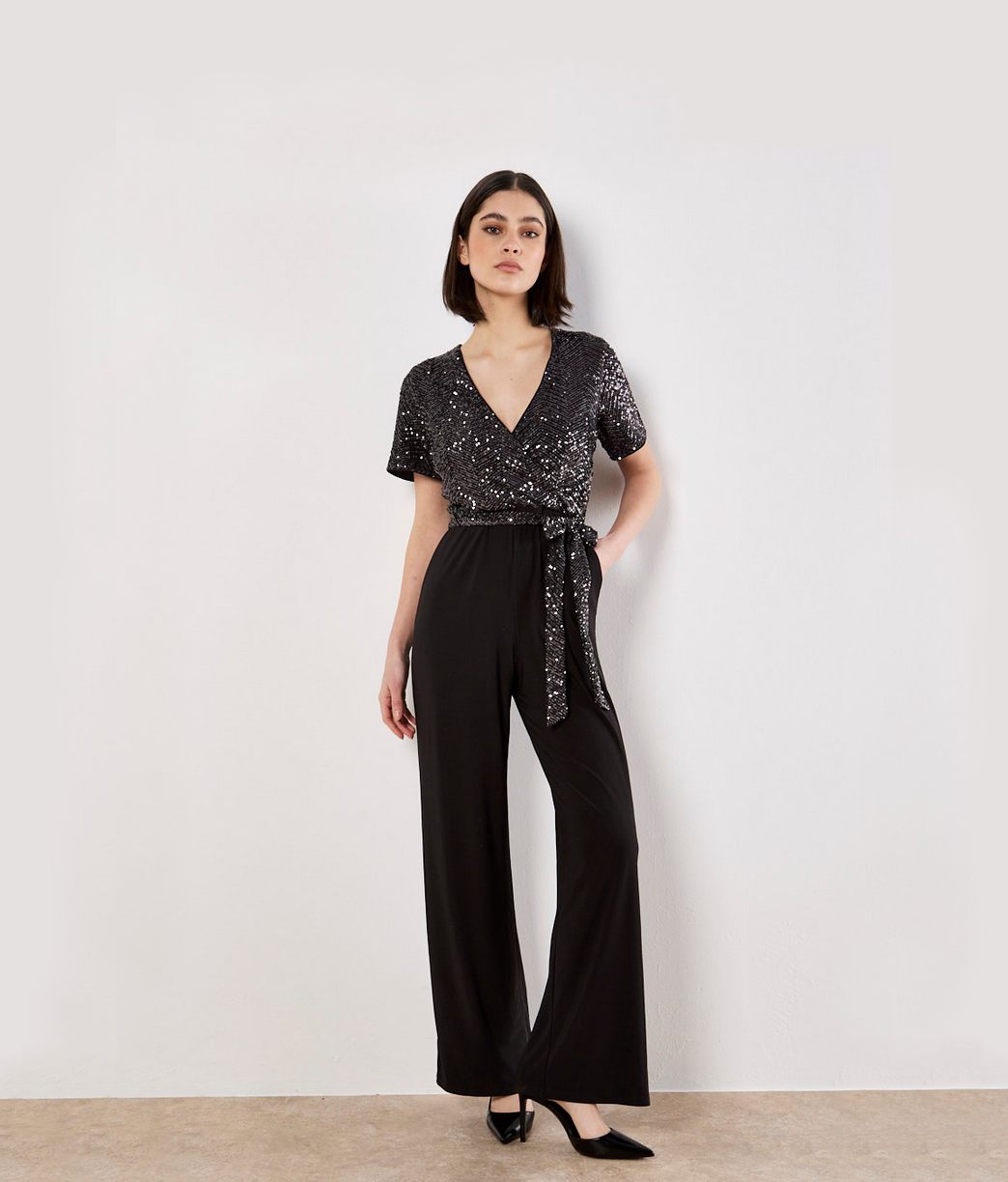APRICOT Sequin Jumpsuit