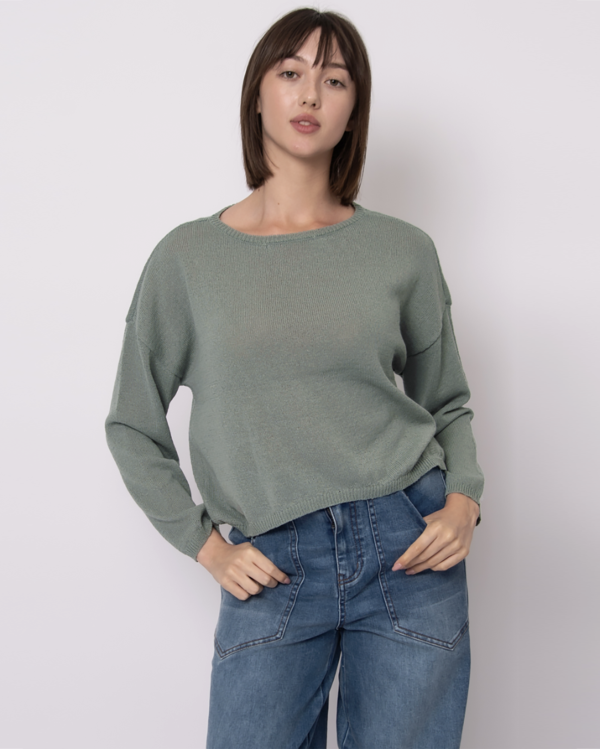 RD STYLE Boat Neck Sweater