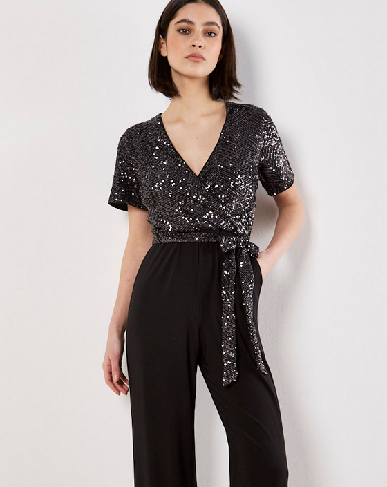 APRICOT Sequin Jumpsuit