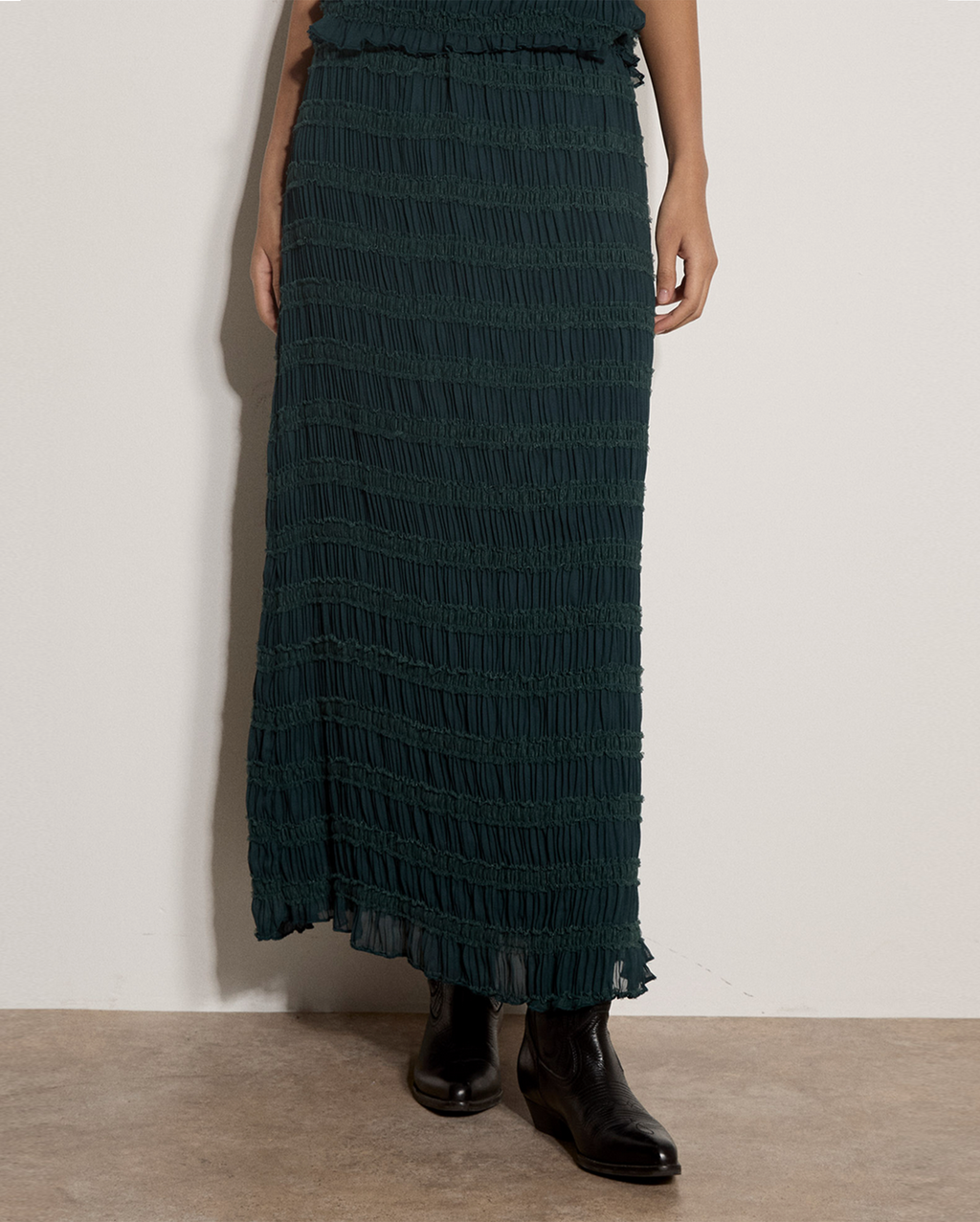 APRICOT Textured Maxi Skirt