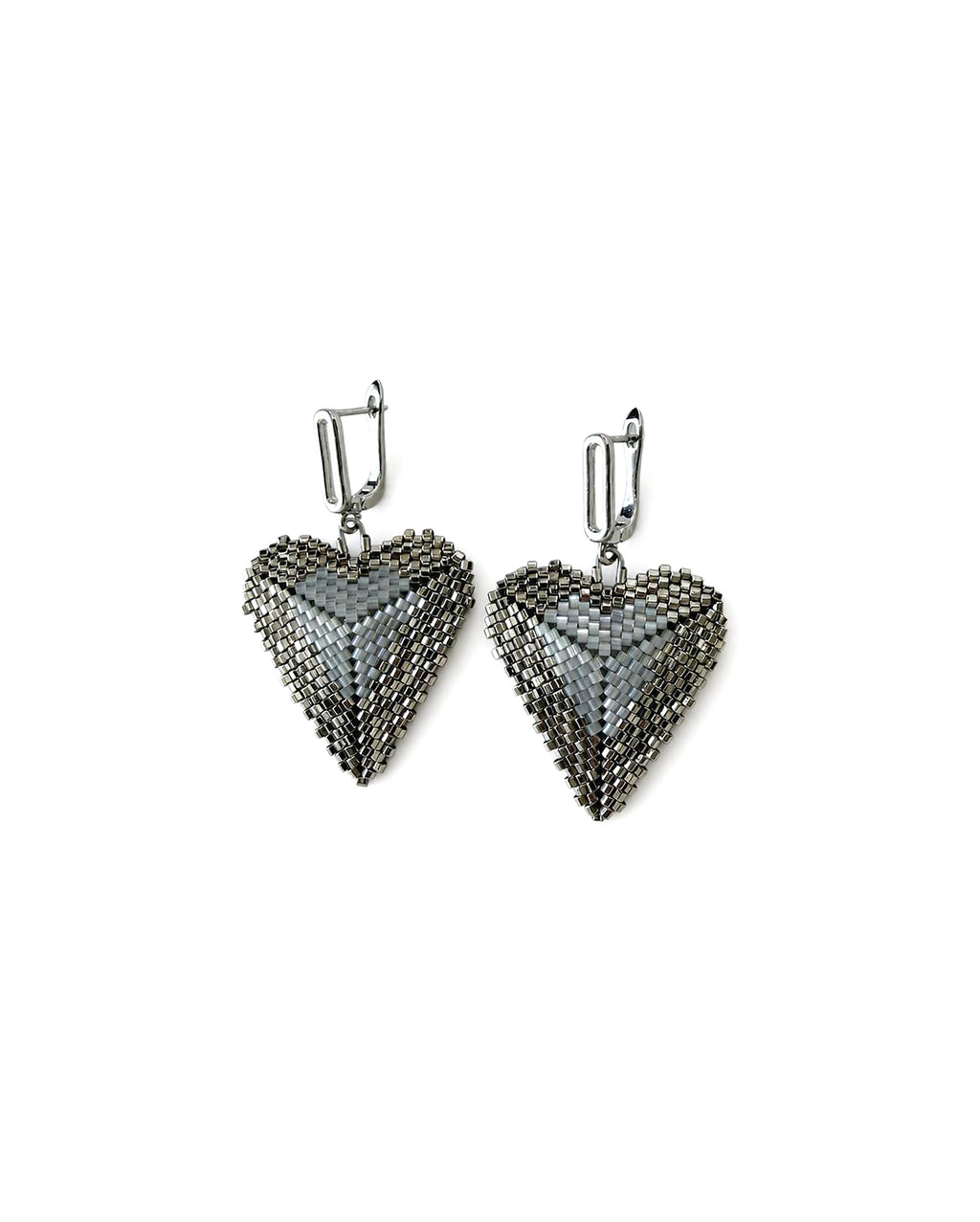 BLOSSOM BEADS Heart Drop Earrings