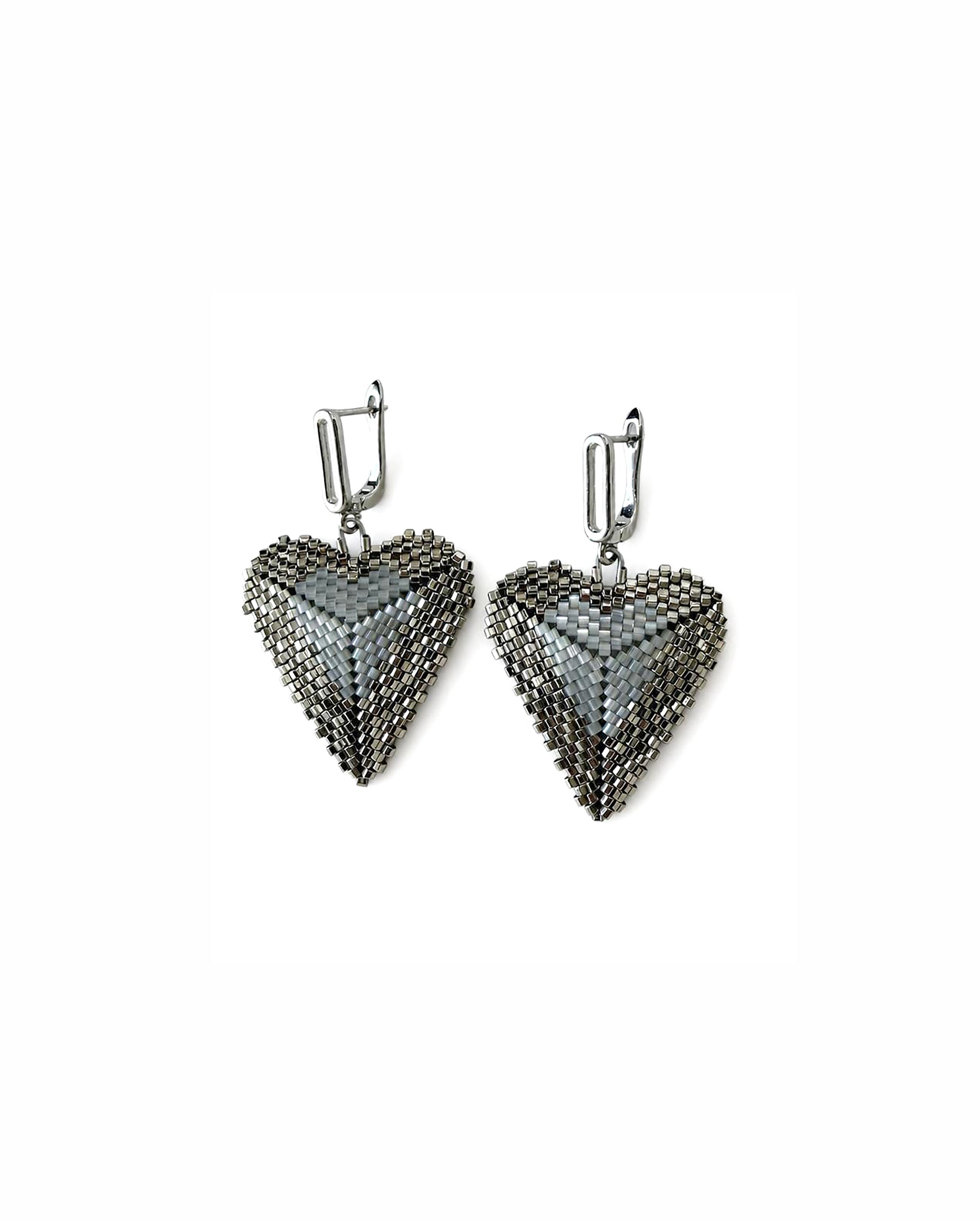 BLOSSOM BEADS Heart Drop Earrings