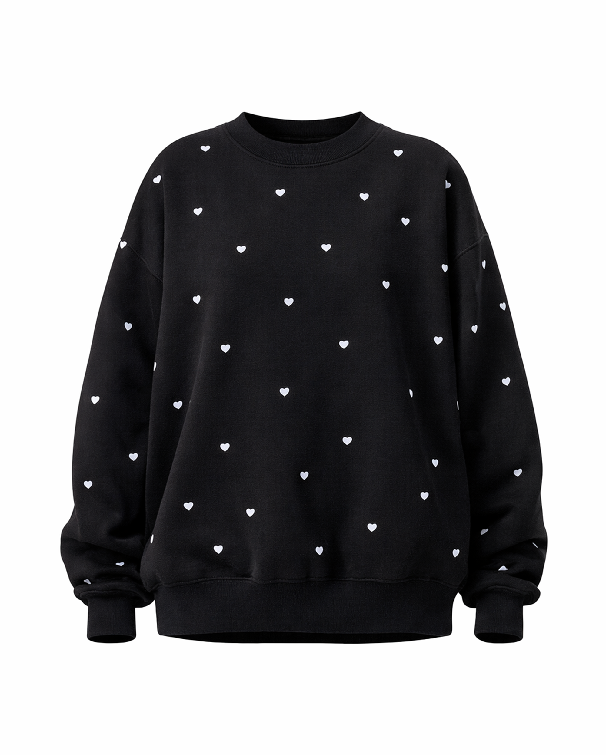 BRUNETTE THE LABEL Tiny Heart Girlfriend Crew Sweatshirt