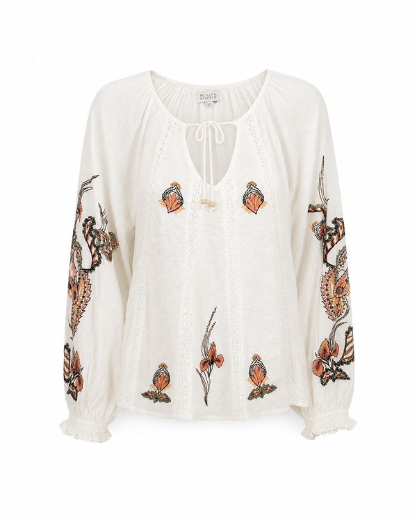 MOLLY BRACKEN Embroidered Blouse