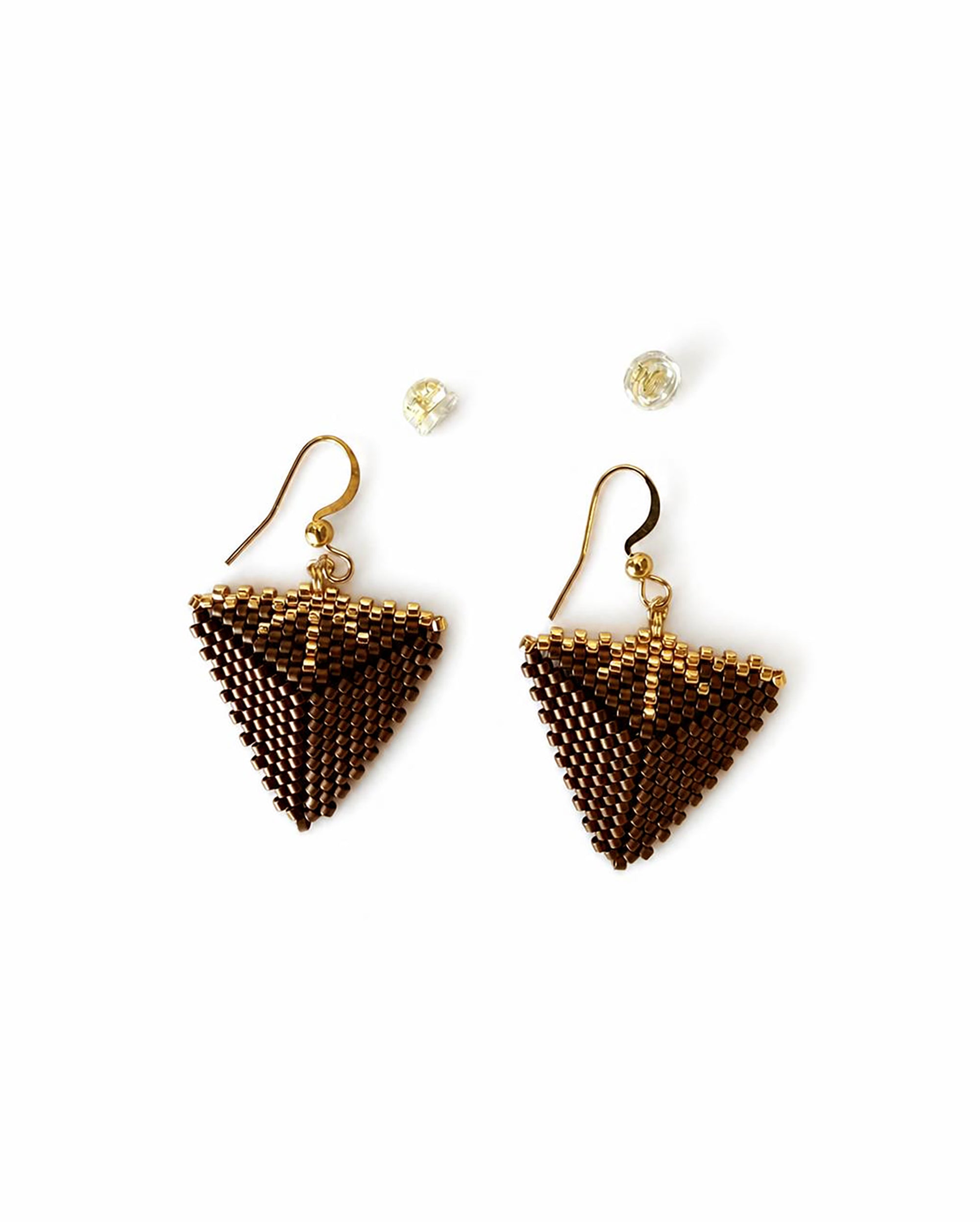 Blossom Beads Triangle Drop Earrings