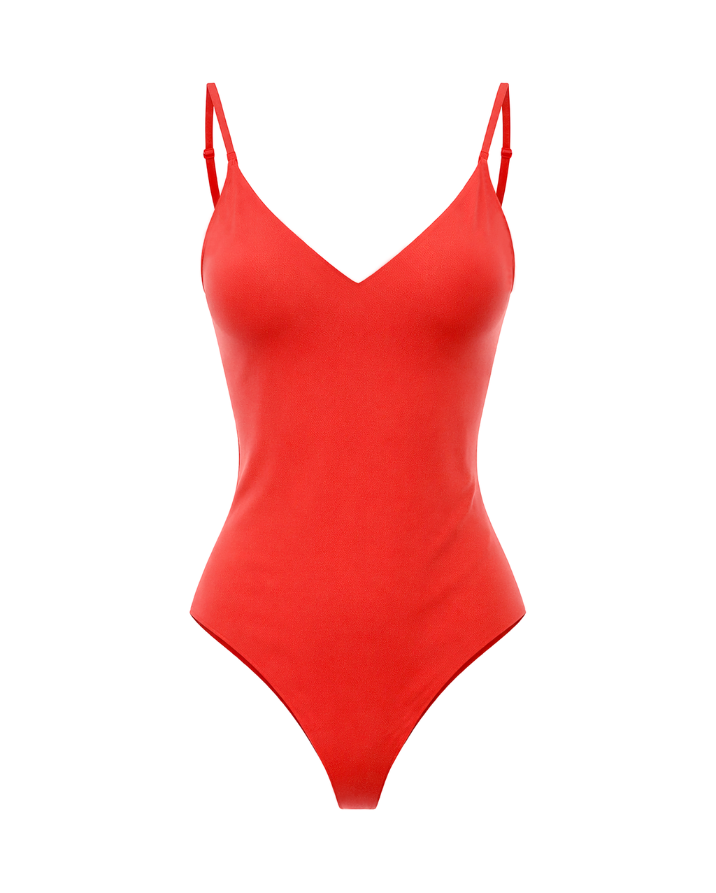Red bodysuit on a white background