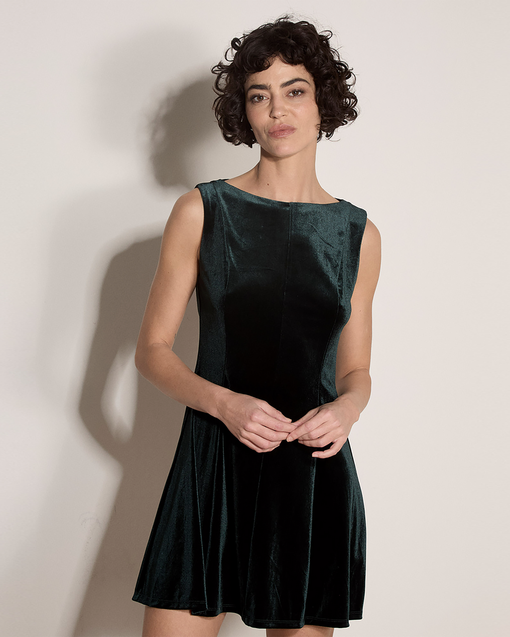 APRICOT Velvet Dress