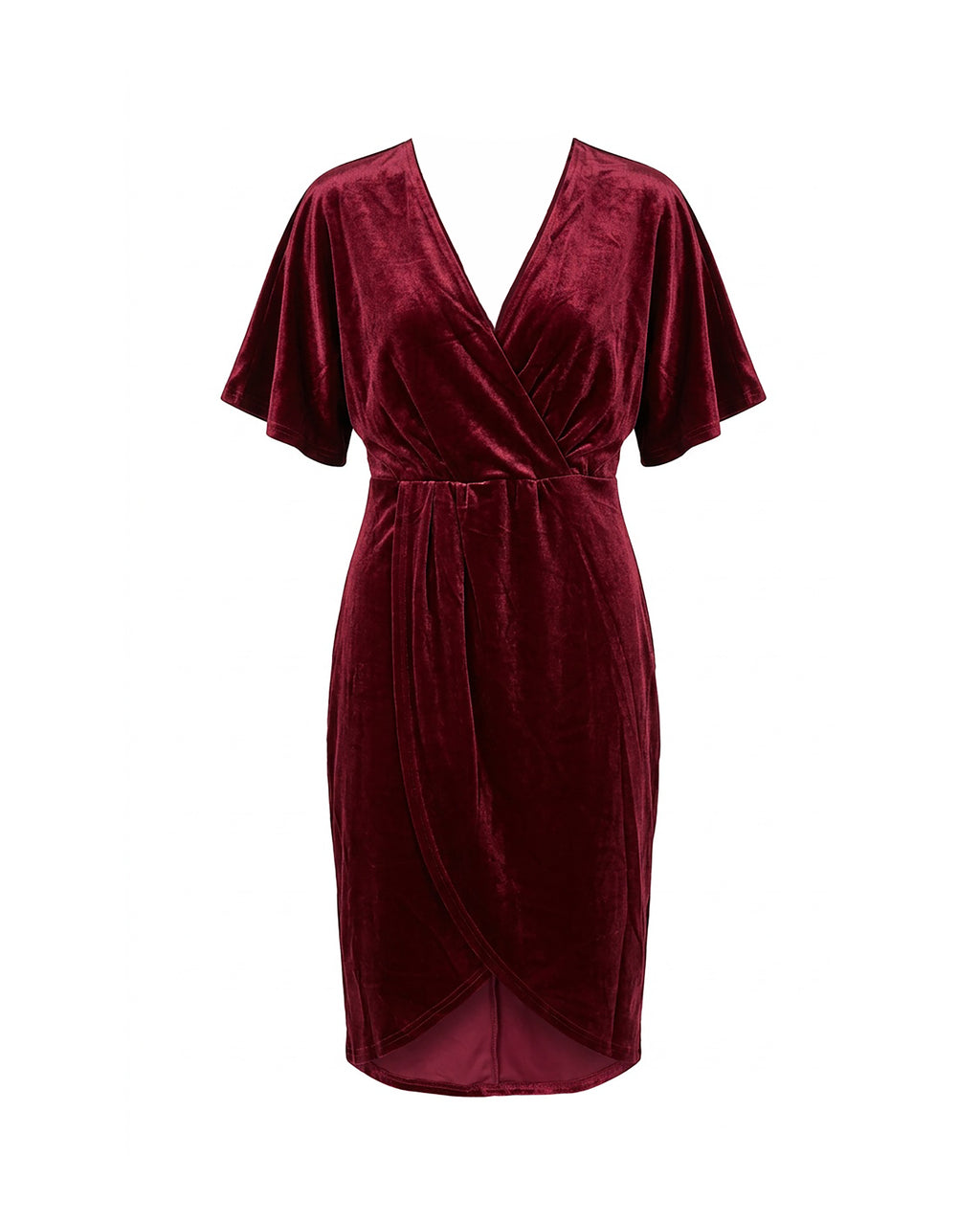APRICOT Velvet Wrap Dress
