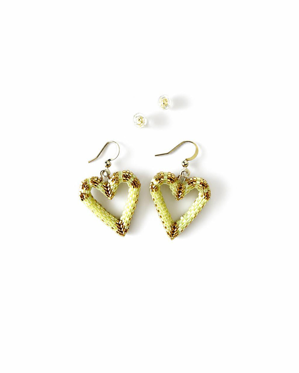 BLOSSOM BEADS Heart Drop Earrings