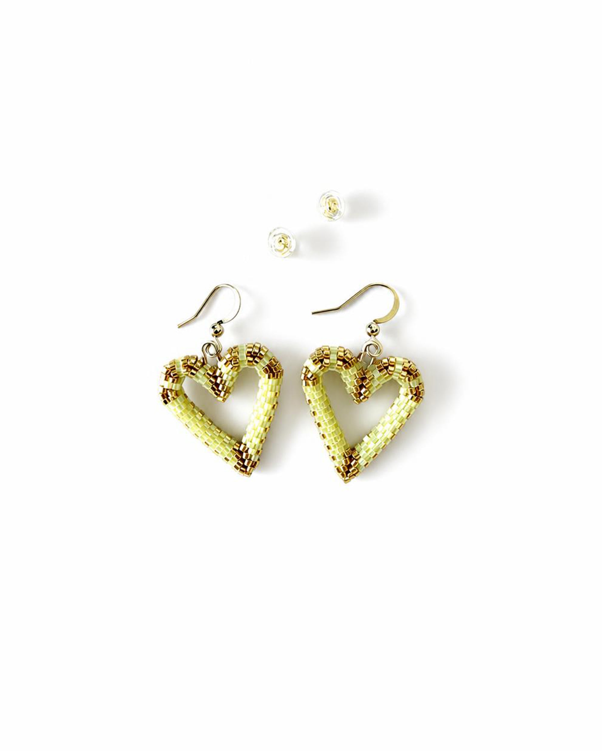 BLOSSOM BEADS Heart Drop Earrings