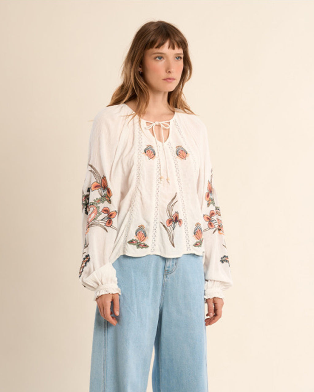 MOLLY BRACKEN Embroidered Blouse