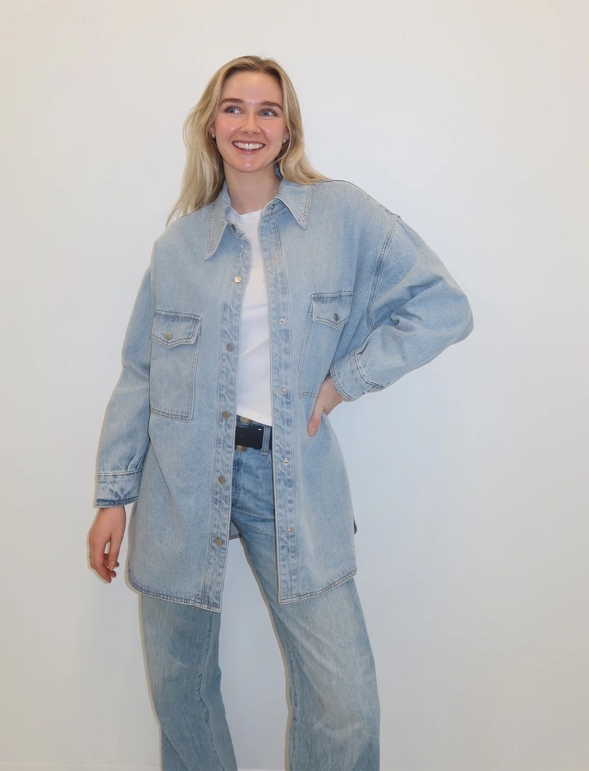 Brunette The Label - Dolly Denim Jacket  Blue M/L
