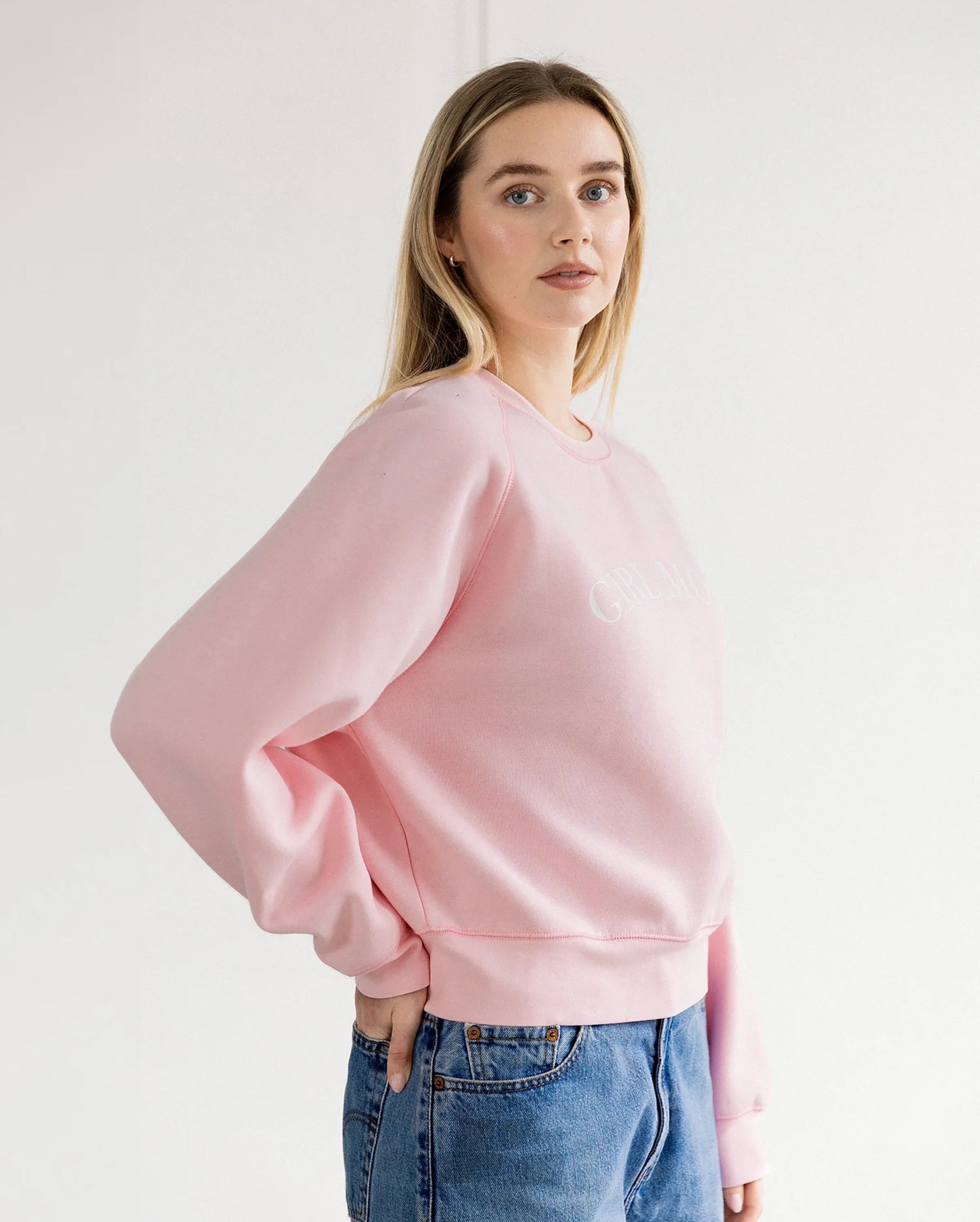 BRUNETTE THE LABEL Girl Mom Crew Sweatshirt