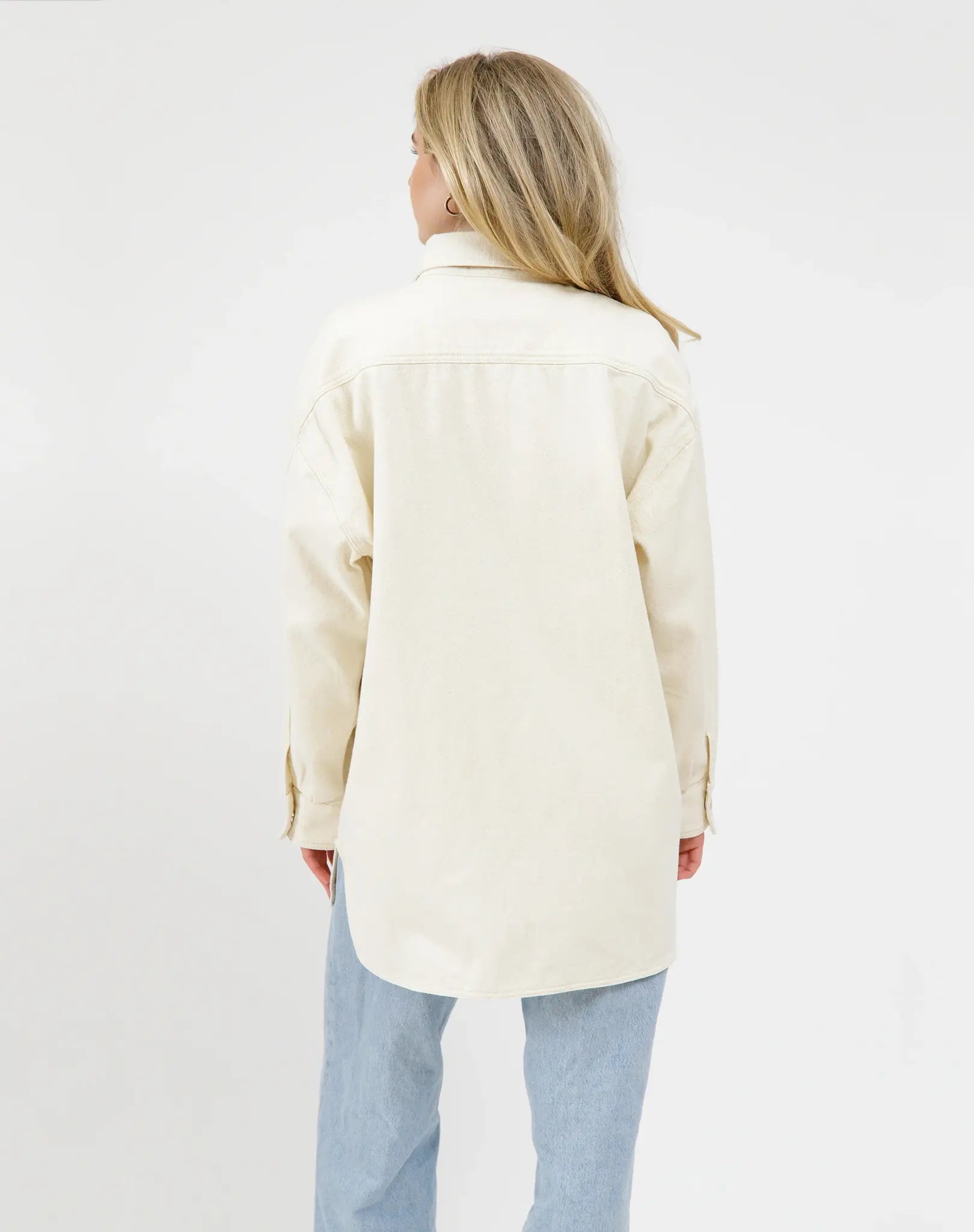 Brunette The Label - Dolly Denim Jacket  Cream M/L