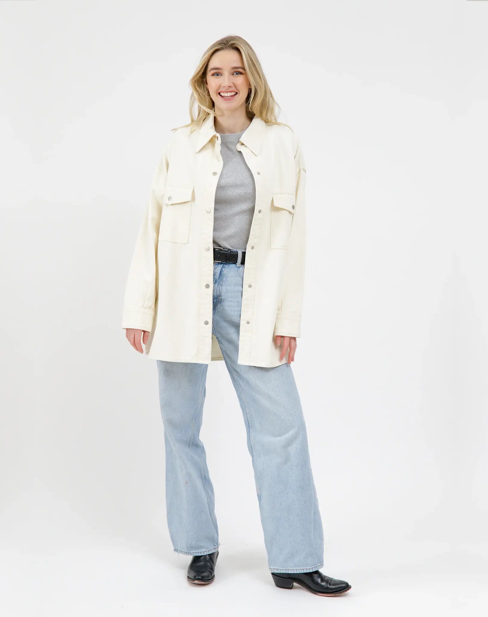 Brunette The Label - Dolly Denim Jacket  Cream XXS/XS