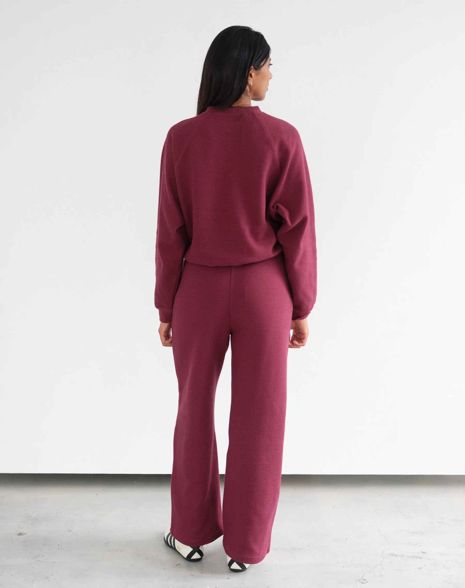 Brunette The Label  Waffle Wide Leg Pant