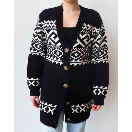 Brunette The Label Fair Isle Cardigan