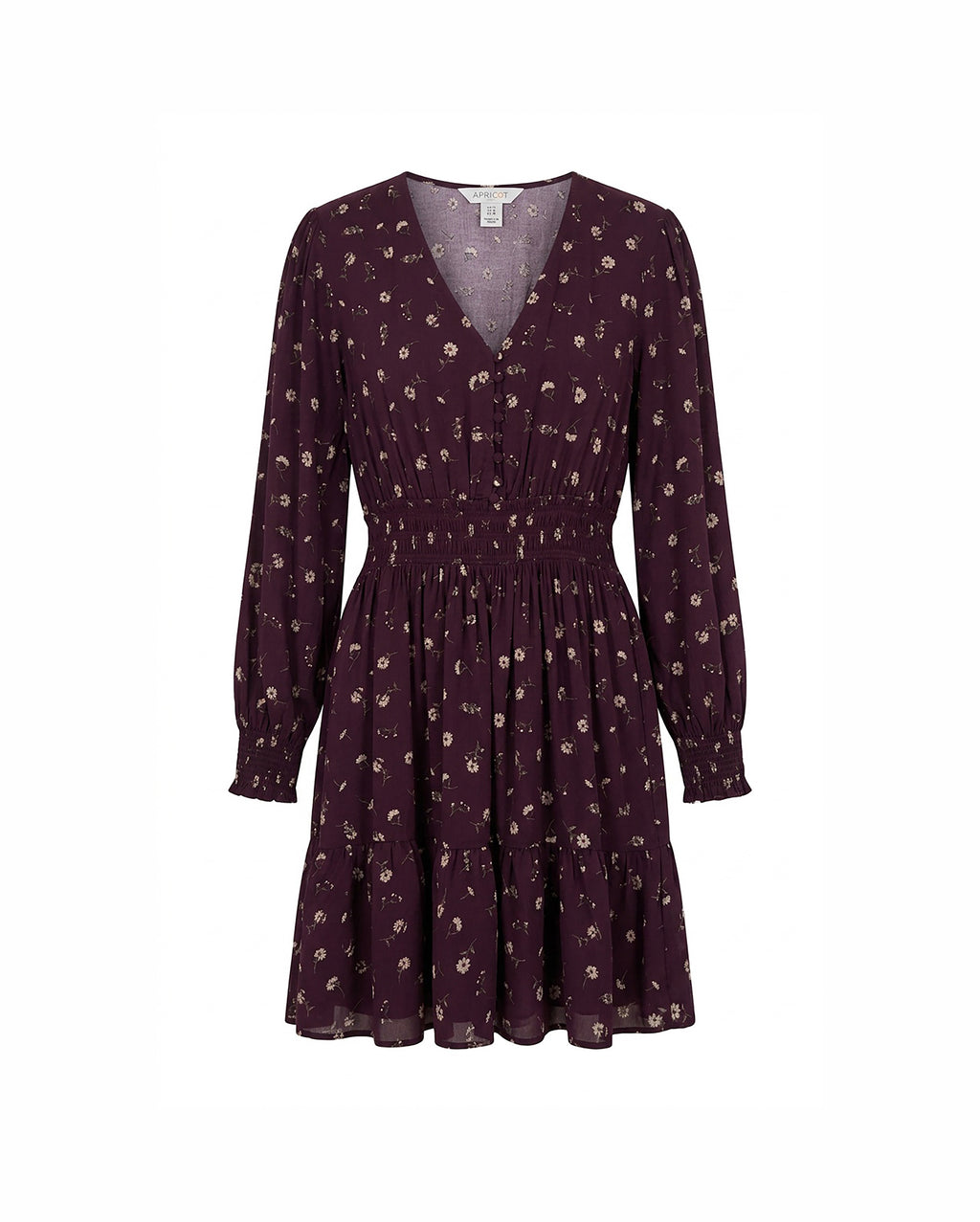 APRICOT Floral Button Dress