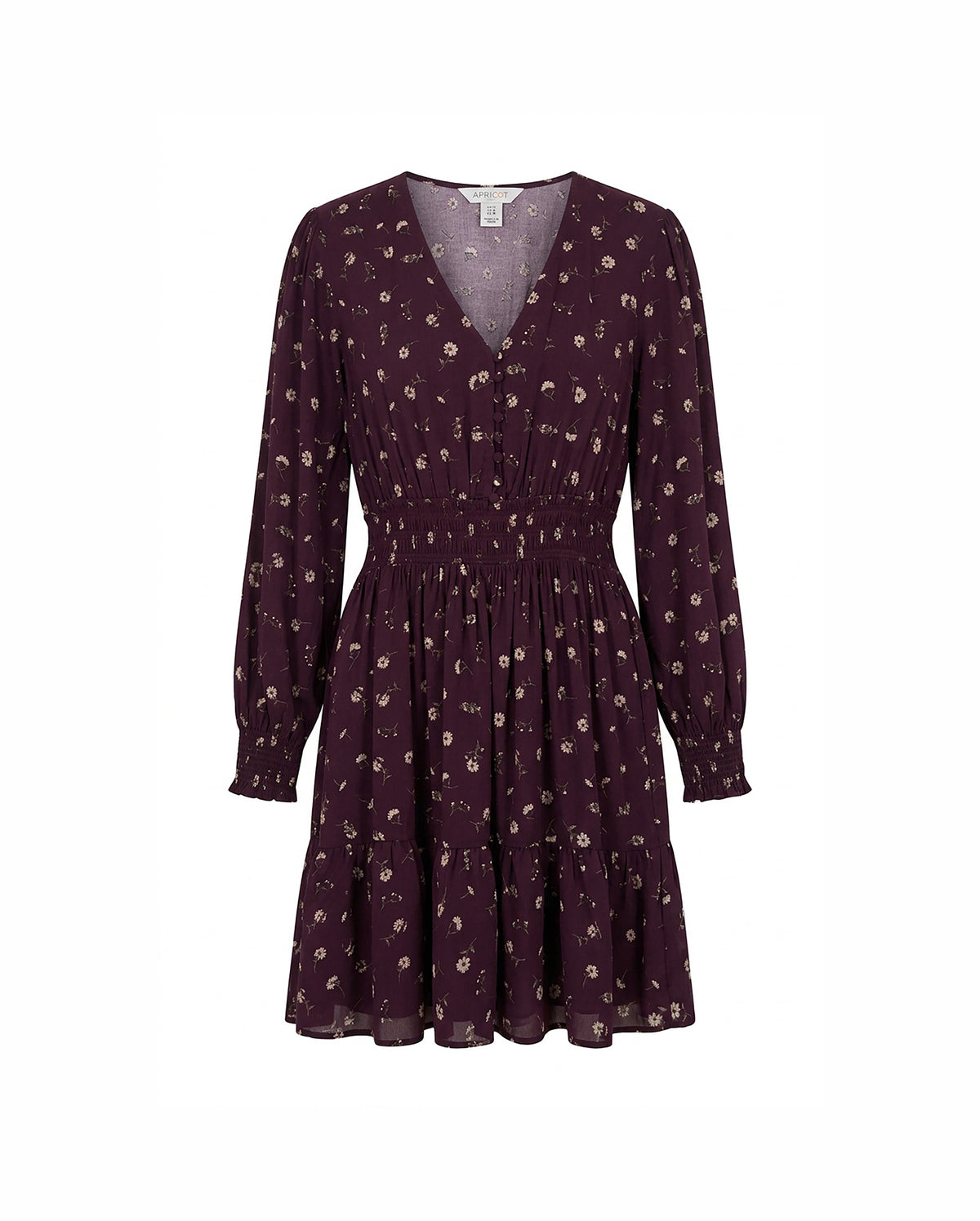 APRICOT Floral Button Dress