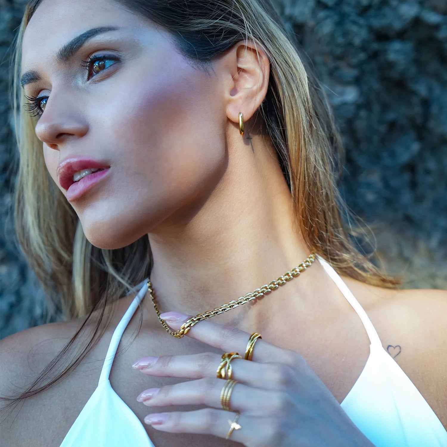 HN - Kovvur Necklace 18K Gold Overlay O/S