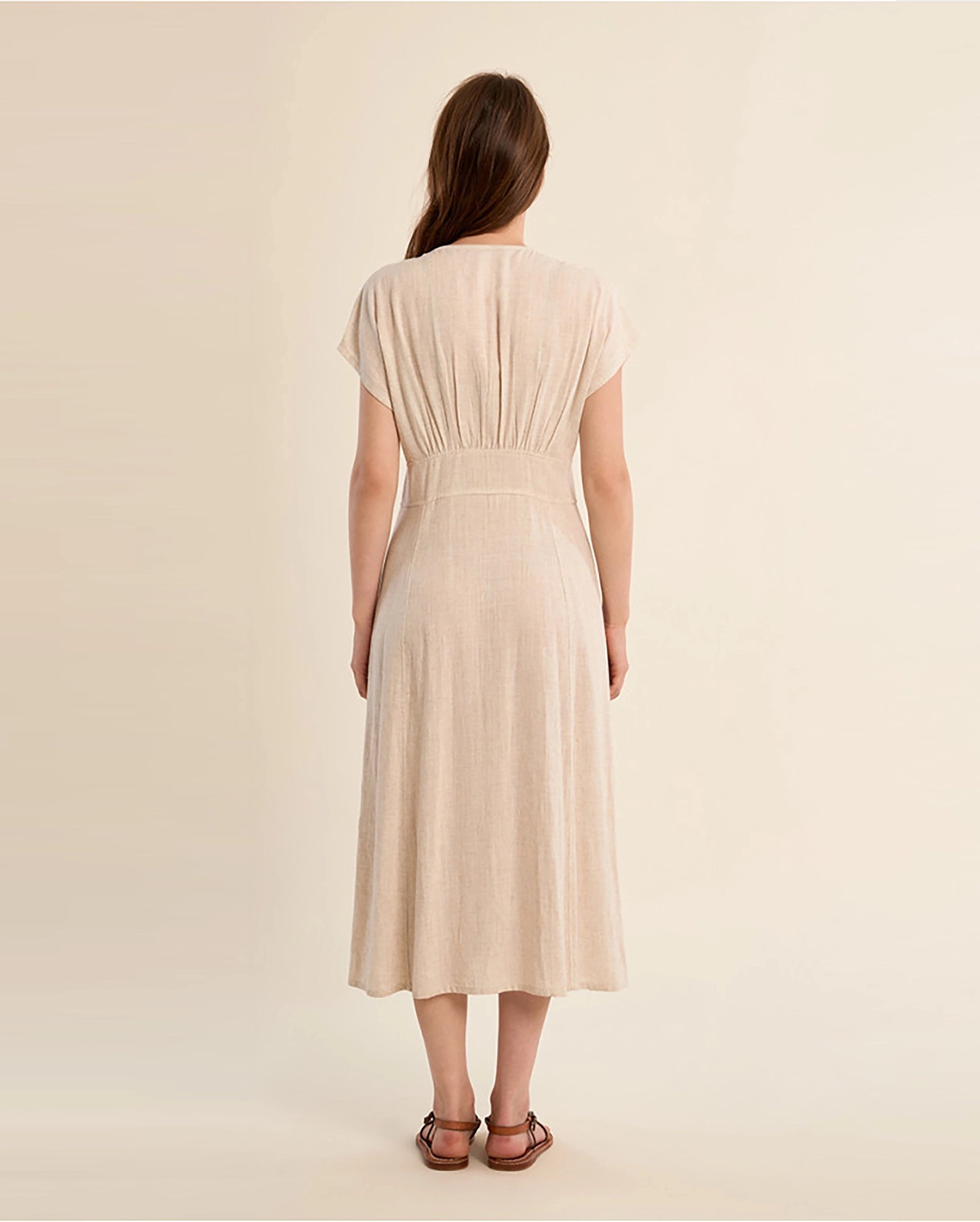 MOLLY BRACKEN Linen Blend Dress