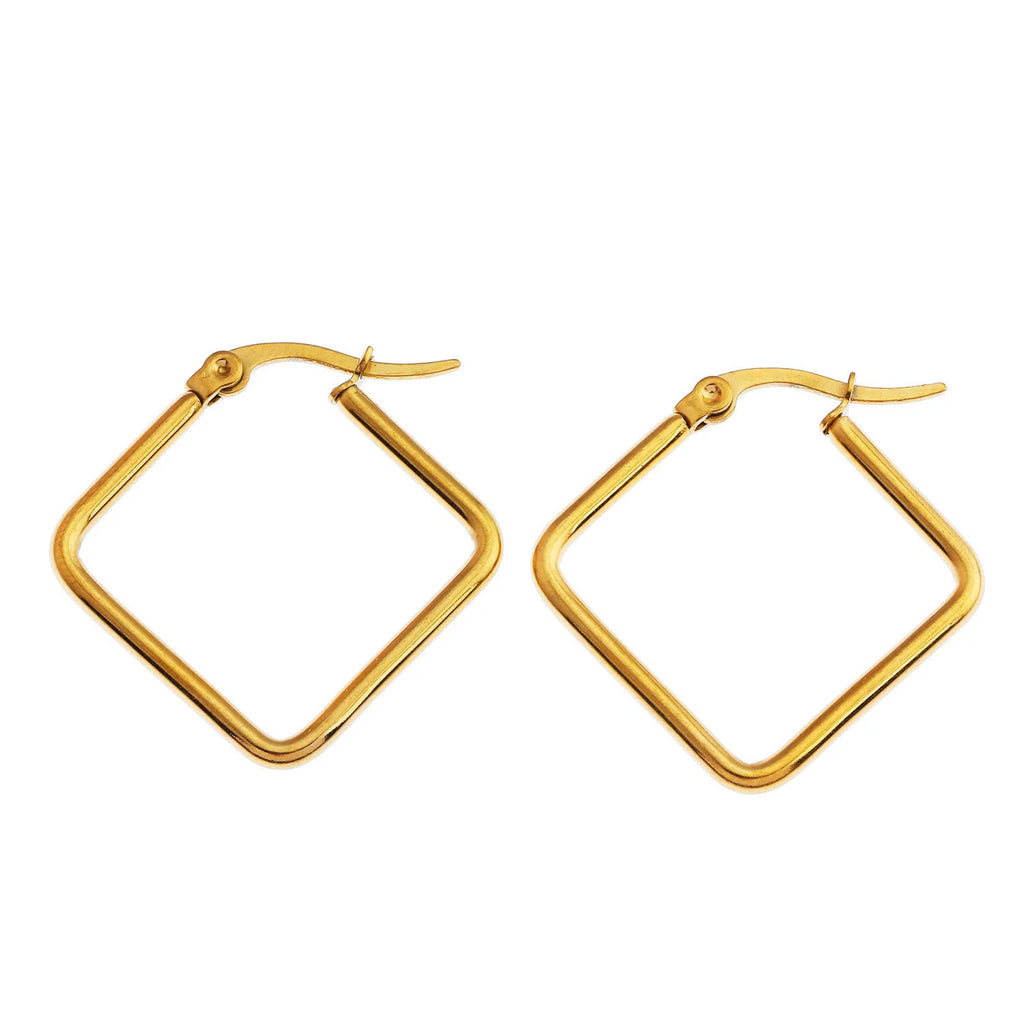 HN - Reilynn Small Hoops 18K Gold Overlay O/S