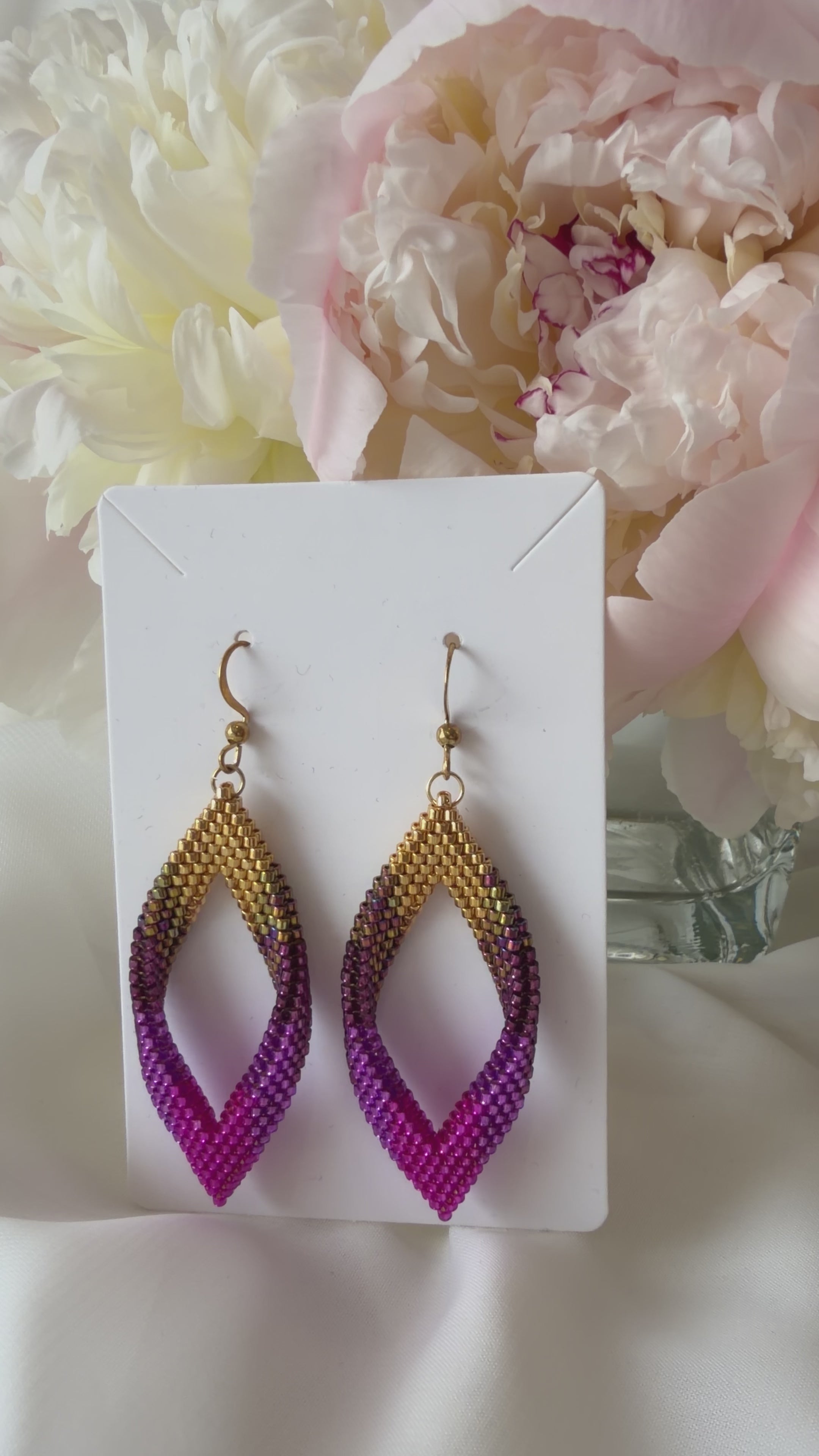 BLOSSOM BEADS Leaf Earrings