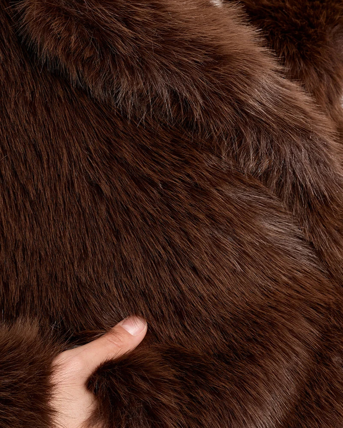 MOLLY BRACKEN Cropped Mock Fur Coat